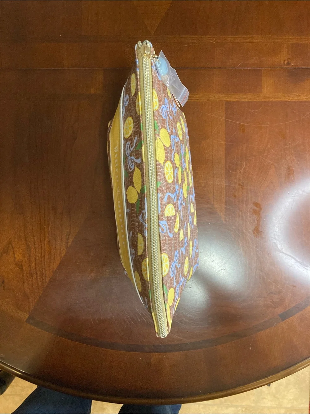 Juicy Couture Fruitful Lemon Cosmetic Pouch NWT | Large Lemon Print Makeup Bag